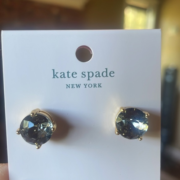 NEW Kate Spade ♠️ Black Diamond 💎 Gum Drop Earrings - Picture 4 of 4